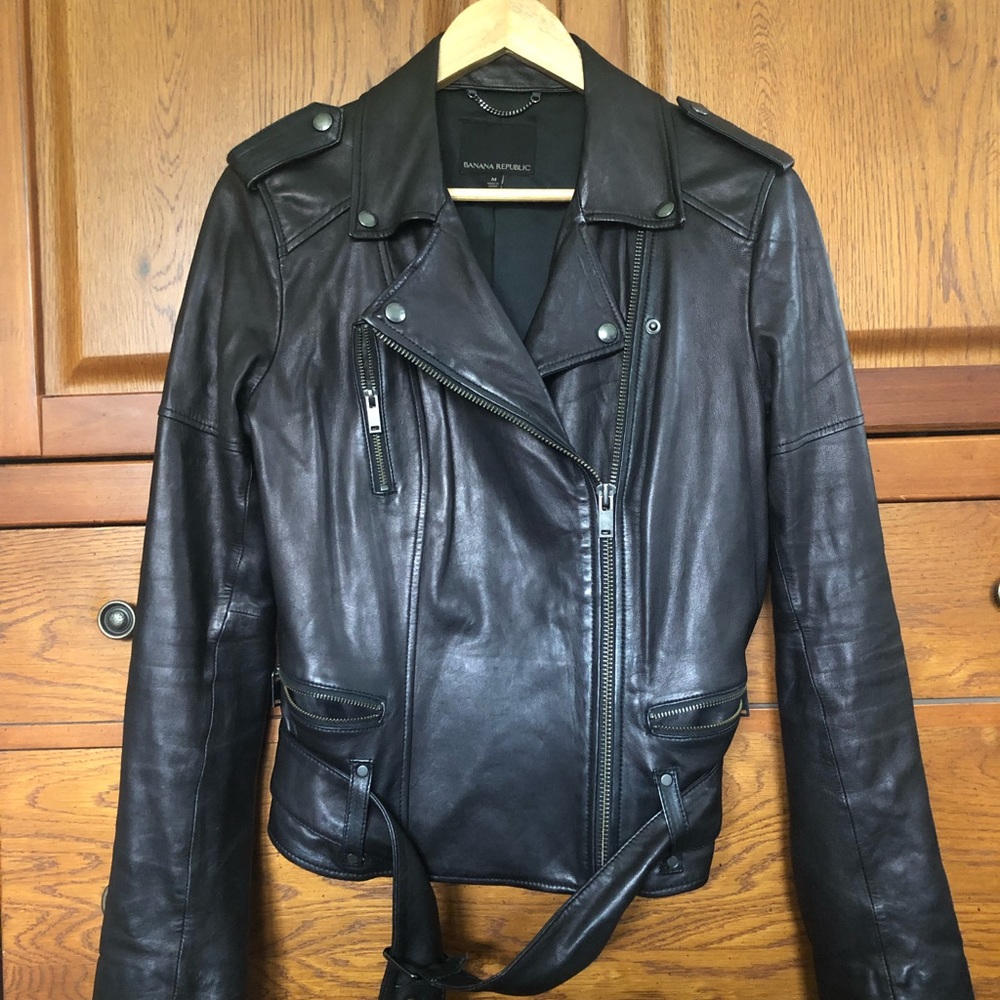 Dark Brown Banana Republic Moto Jacket - Women’s M